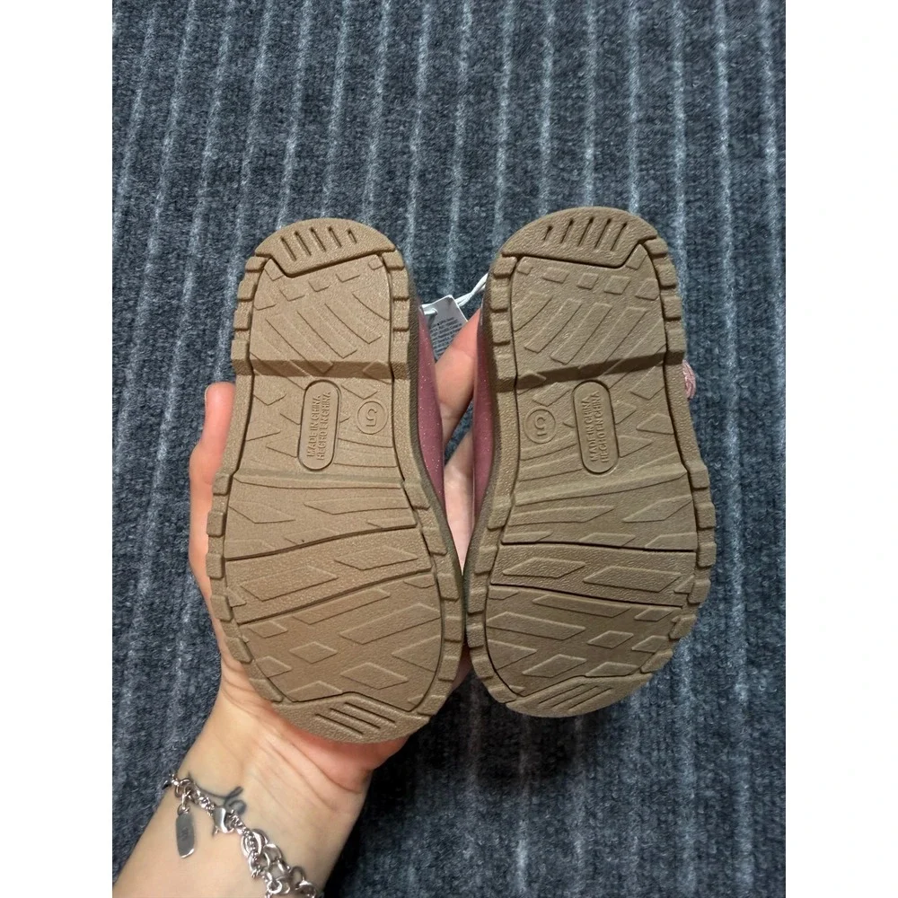Old‎ Navy Mary Jane Shoes Kids Size 5 Pink Glitter Chunky Buckle Strap